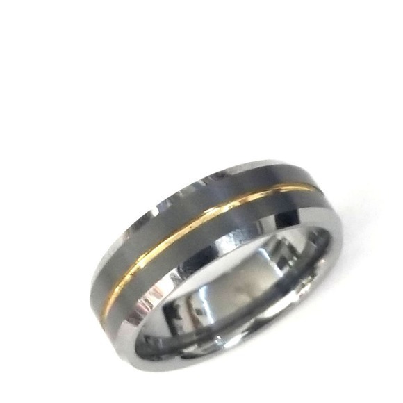 New tungsten carbide‎ ring size 12 8mm width - Picture 2 of 3